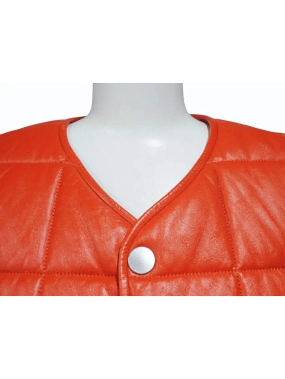 Bottega Veneta Leather Quilted Vest Jeepskin Polyester Red Yzerr Personal